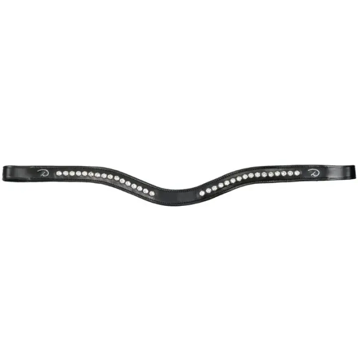 I lager - Pannband V-form Half Swarovski New English Collection Svart