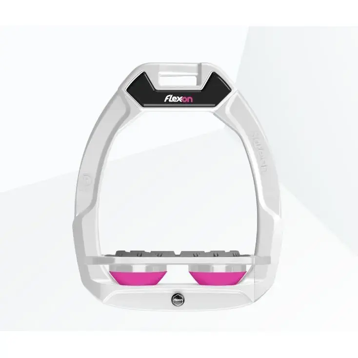 Säkerhetsstigbyglar Plat Grip Vit/Grå/Rosa Flex-On Safe-On - Bra pris just nu