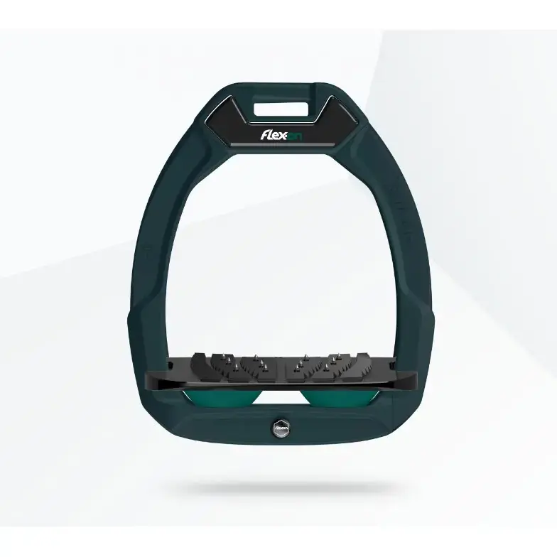 Premium - Säkerhetsstigläder för ridning Lutande Ultra Grip Grön/Svart/Grön Flex-On Safe-On