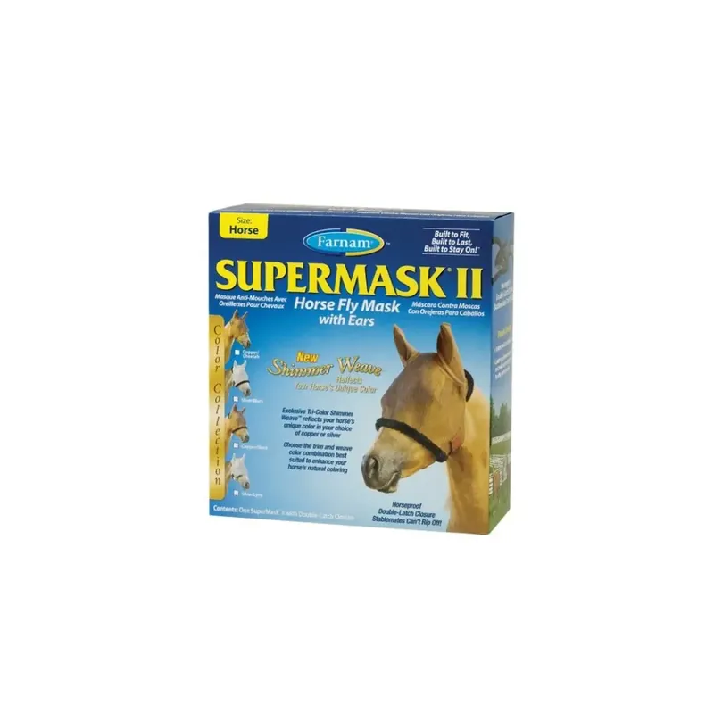 Flugmask för hästar utan öron Farnam Supermask II Xl XL - Slutrea