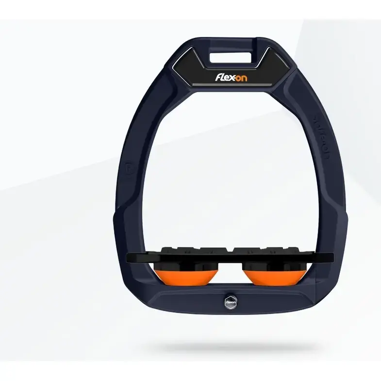 Kundfavorit - Säkerhetsstigbygel med platt grepp Blå/Svart/Orange Flex-On Safe-On