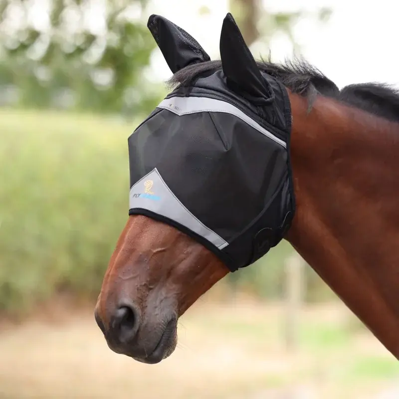 Sänkt pris - FLUGMASK MED HÅL FÖR PANNLUGG BLACK