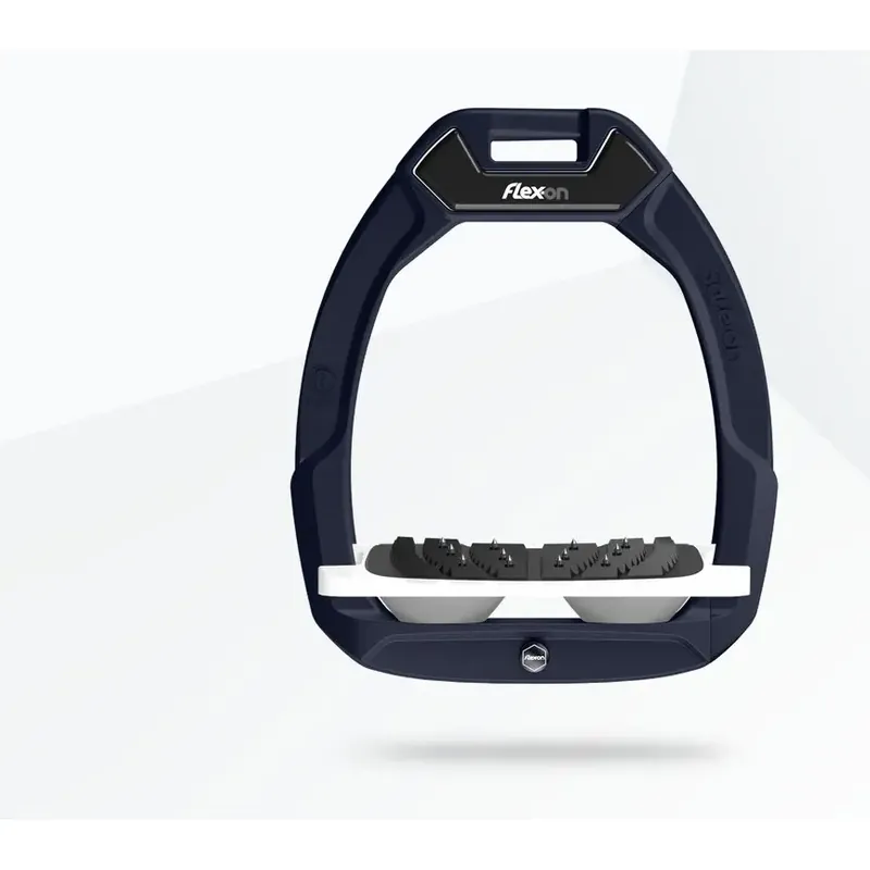 Ridsport säkerhetsstigbyglar Lutande Ultra Grip Marin/Vit/Grå Flex-On Safe-On - Fabrikspris