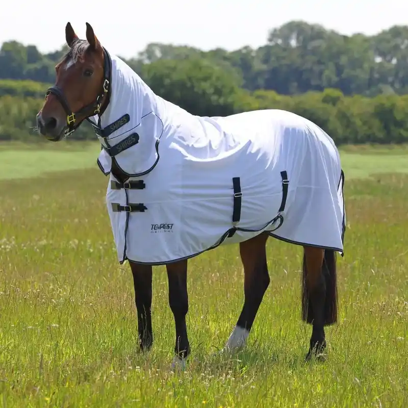 Shires tempest original flugtäcke – white/navy - Favorit