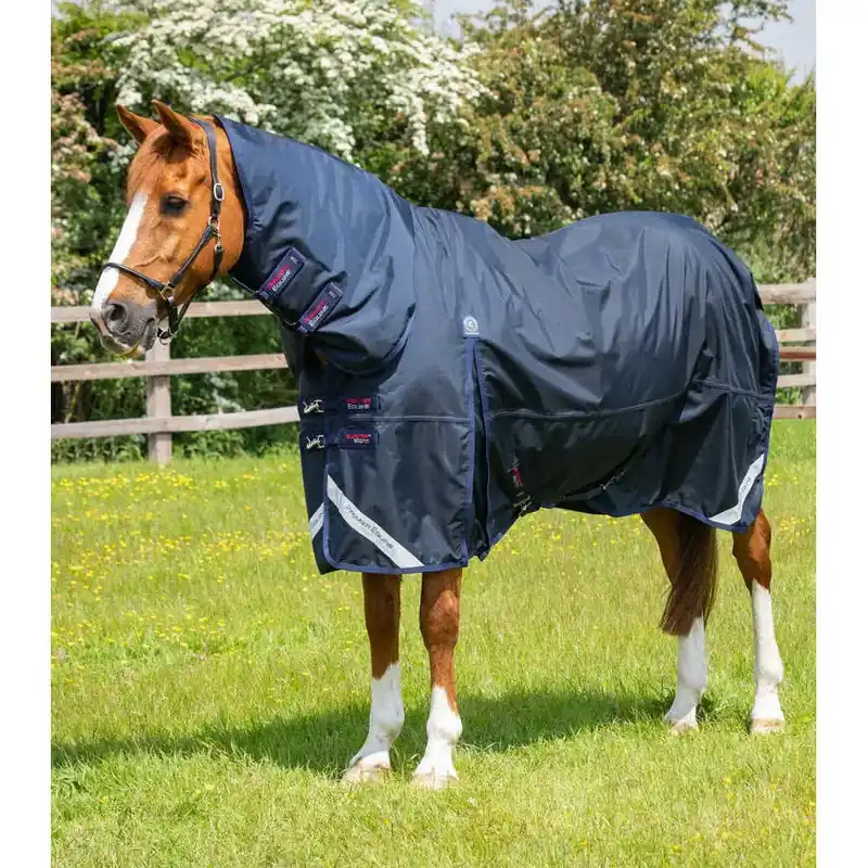 Toppsäljare - Vattentätt hästtäcke med nackskydd Premier Equine Buster Storm Classic 90 g