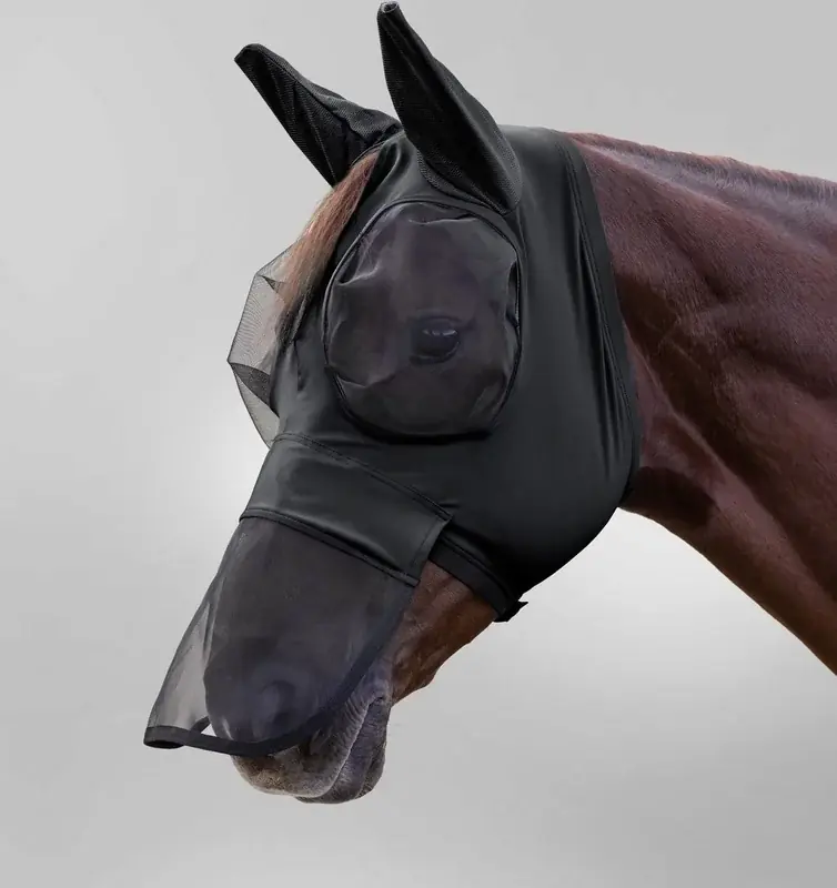 Flugmask Puck med Nosskydd, Svart Pony - Köp online