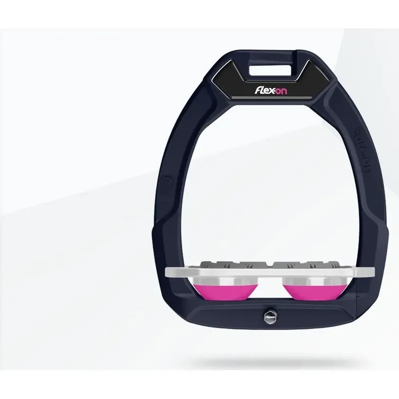 Säkerhetsstigbyglar Plat Grip Aluminium/Grå/Rosa Flex-On Safe-On - Nästan slut