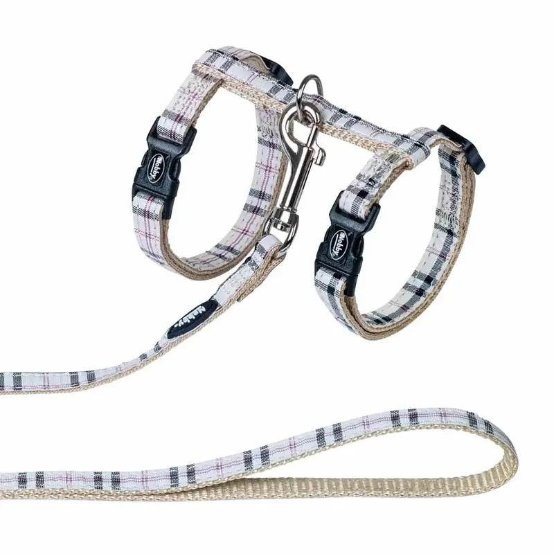 Kopplen och selar för katter Nobby Pet Tartan - Reapris