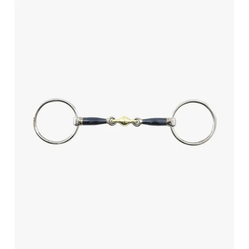 Endast idag - 2 ringar blått järnbett med legerad romb för hästar Premier Equine Sweet Iron