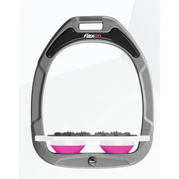 Nedsatt pris - Platta stigbygel Ultra Grip Aluminium/Vit/Rosa Flex-On Green Composite