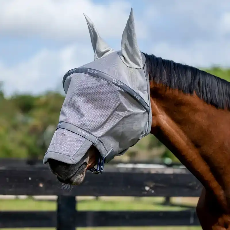 Rambo Fly Mask – Silver/Titanium Grey | Ny produkt