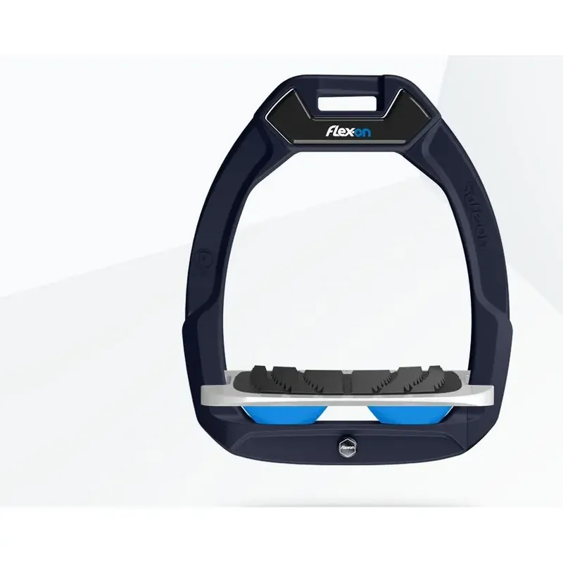 Säkerhetsstigbyglar Ridning Lutande Grip Aluminium/Grå/Blå Flex-On Safe-On - Kampanjpris