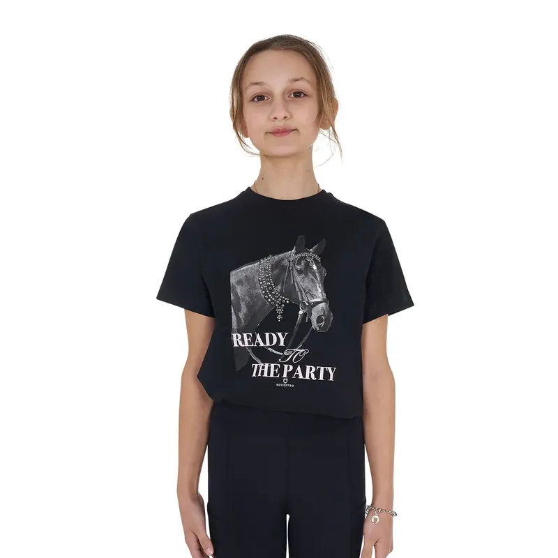 T-shirt i bomull för flickor Equestro Ready To The Party - Premium