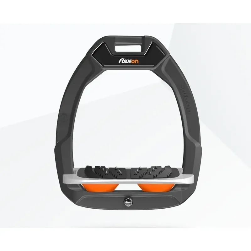 Sista dagarna - Säkerhetsgrimma för ridning Lutande Ultra Grip Anthracite/Grå/Orange Flex-On Safe-On