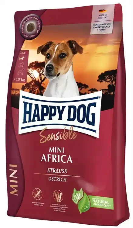 Mycket populär - HappyDog Sensible Mini Africa Grain Free 4 kg