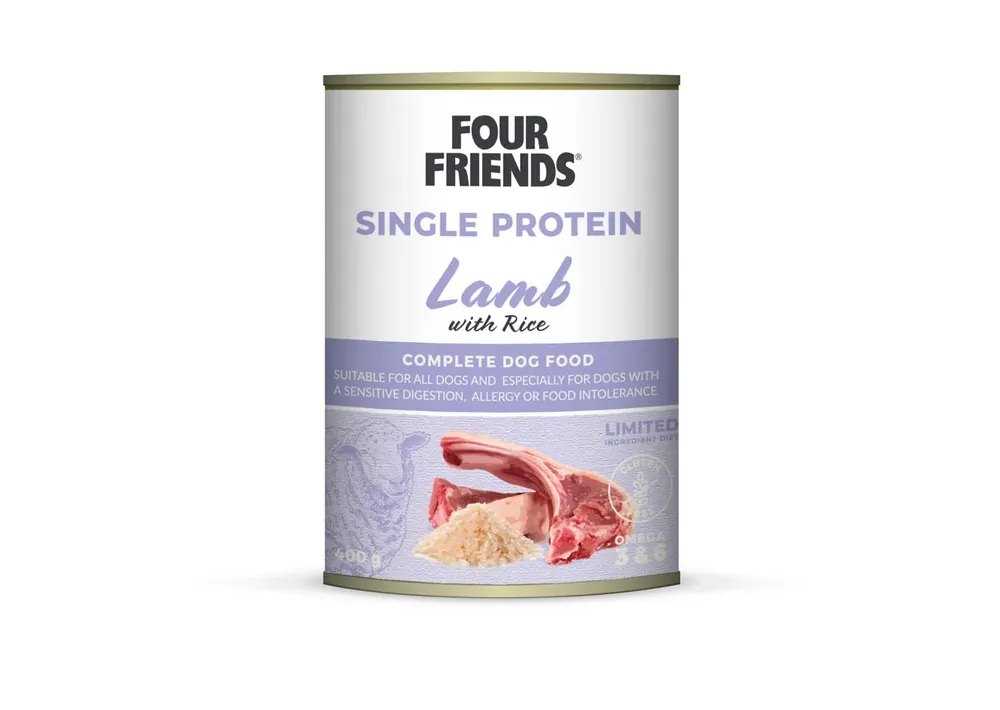 Rekommenderas - FourFriends Dog Single Protein Lamb & Rice 400g