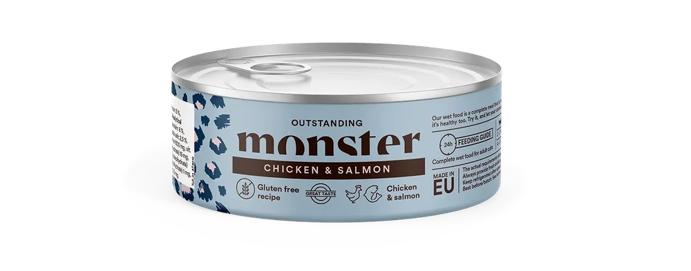 Kundernas favorit | Monster Cat Adult Multi Protein Chicken & Salmon 100g