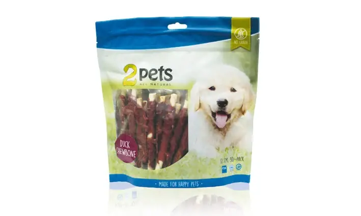 Toppkvalitet - 2pets Tuggpinne 12cm 30-pack Ankfilé