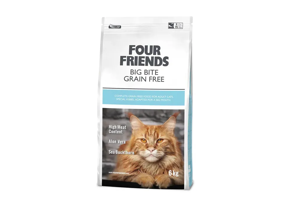 FourFriends Cat - Grain Free Big Bite 6 kg - Premiumkvalitet