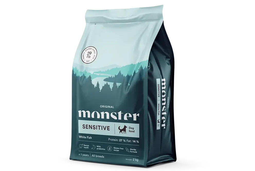 Lägg i varukorg | Monster Dog Original Sensitive White Fish 2 kg