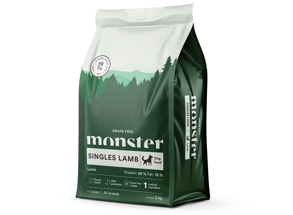 Monster Dog Grain Free Singles Lamb 2 kg - Spara nu