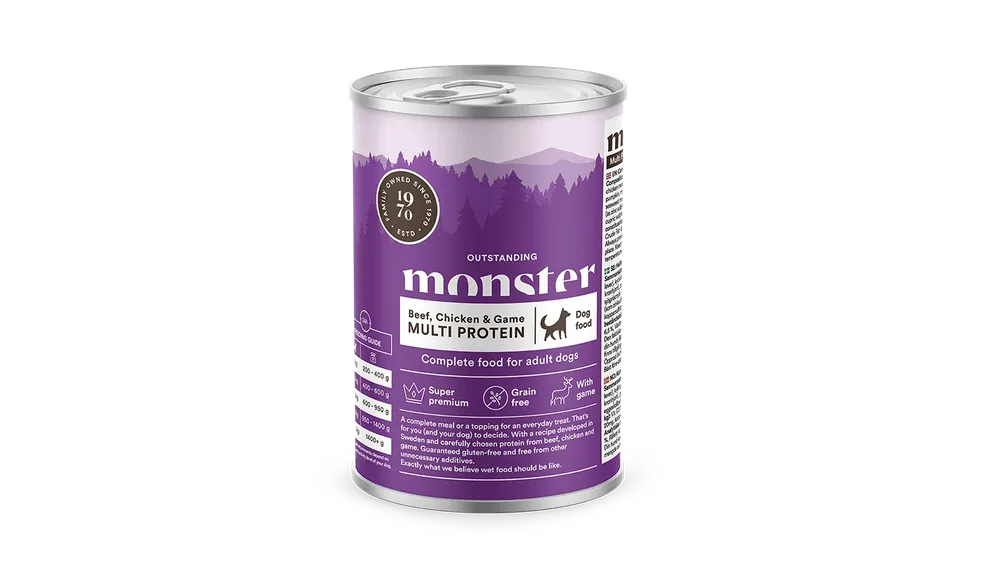 Lågt pris - Monster Dog Multi Protein Beef, Chicken & Game 400 g