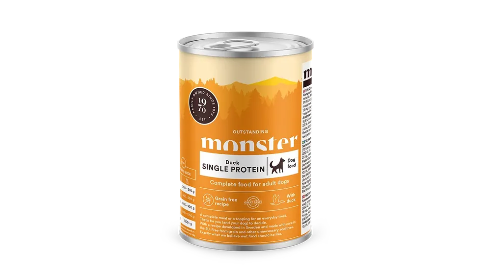 Handla säkert | Monster Dog Adult Single Protein Duck 400 g