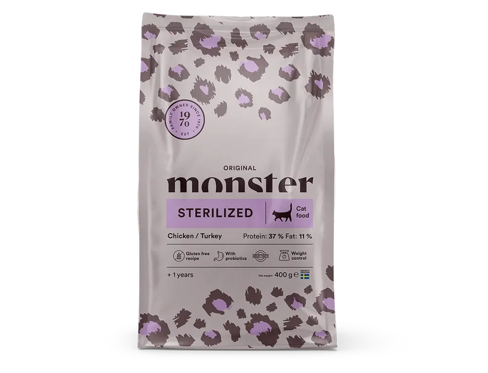Monster Cat Original Adult Sterilized 400 g - Mycket populär