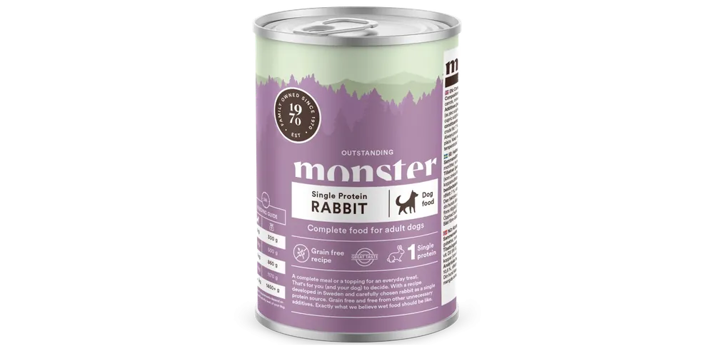 Monster Dog Adult Single Protein Rabbit 400 g | Nyinkommet