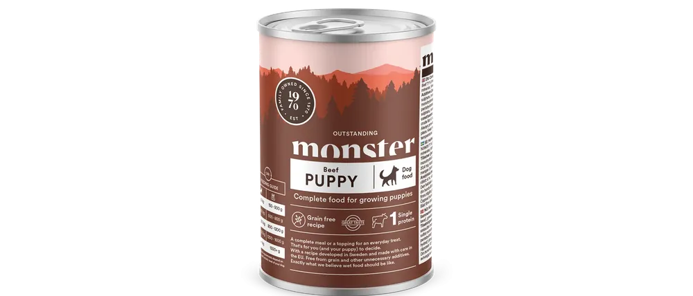Trygg betalning - Monster Dog Puppy Beef 400 g