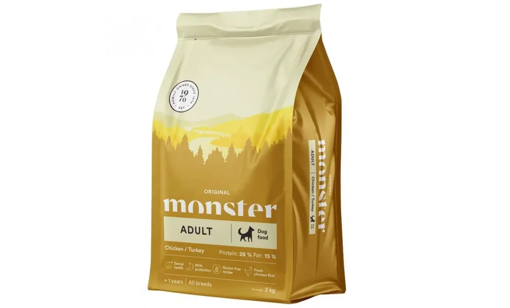 Monster Dog Original Adult Small Bites Chicken/Turkey 2 kg - Rabatter