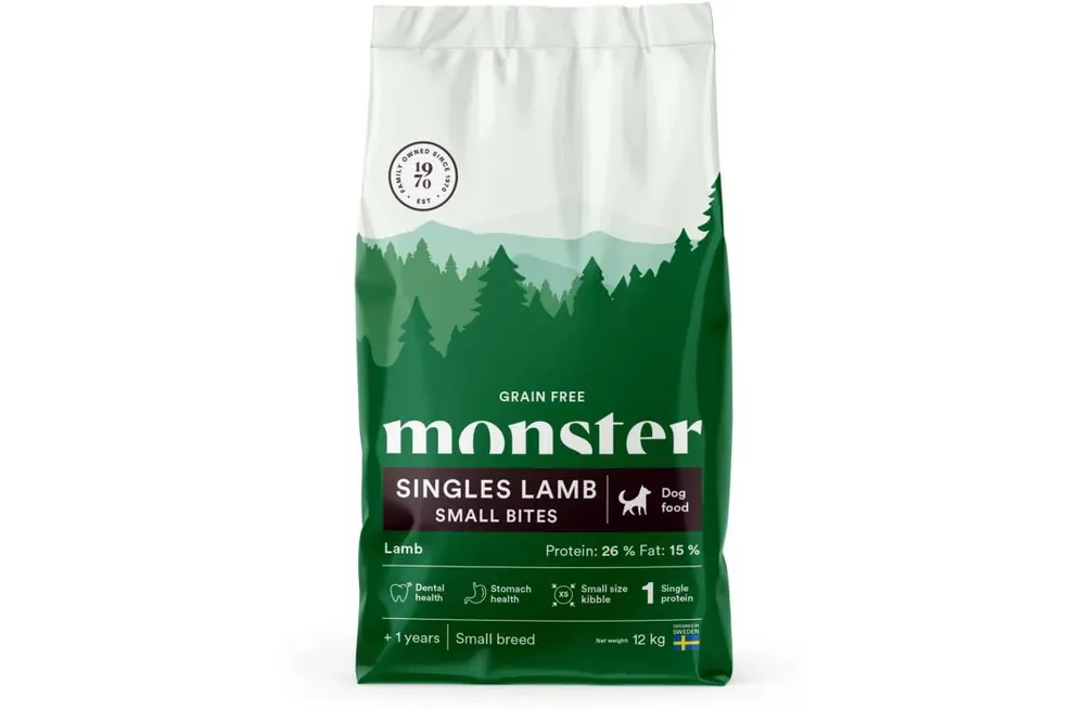 Monster Dog Grain Free Singles Lamb Small Bites 12 kg - Efterfrågad