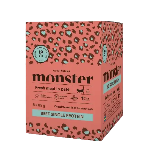 Köp idag - Monster Cat Pouches Adult Beef 85 g (8-pack)