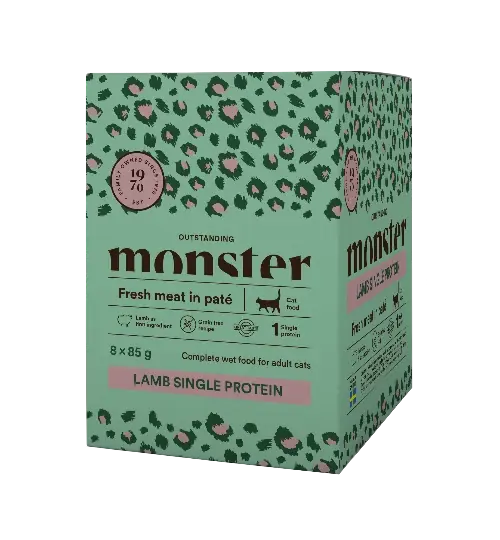 Monster Cat Pouches Adult Lamb 85 g (8-pack) - Kundernas favorit