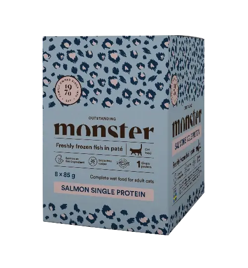Missa inte | Monster Cat Pouches Adult Salmon 85 g (8-pack)