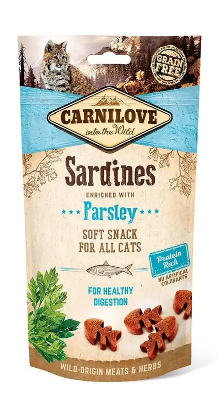 Specialpris - Carnilove Cat Semi Moist Snack Sardiner & Persilja 50 g