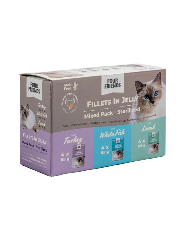 Beställ online | FourFriends Cat Sterilized in Jelly Mix 12-pack