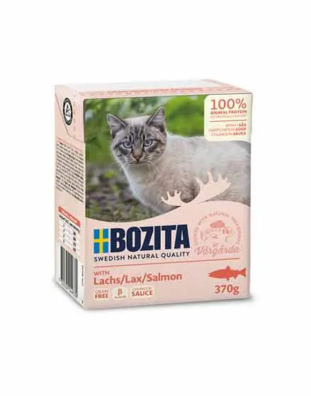 Bozita Katt Tetra Bitar i sås med Lax 370 g | Expressleverans