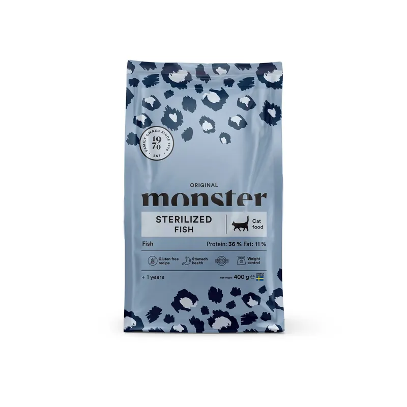Finns att beställa - Monster Cat Original Sterilized Fish 400 g