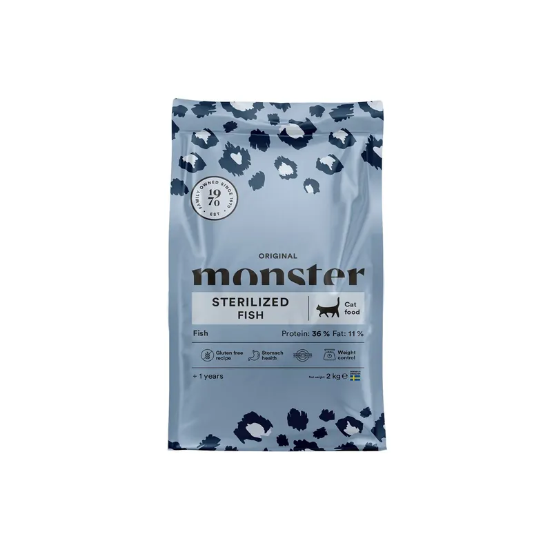 Monster Cat Original Sterilized Fish 2 kg - Bara denna vecka