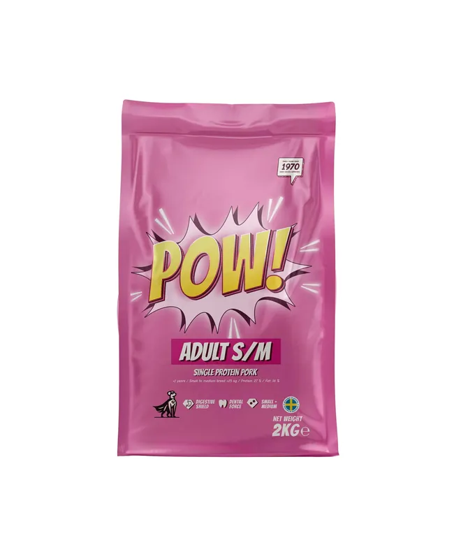Sista dagarna | POW! Dog Adult S/M Pork 2 kg