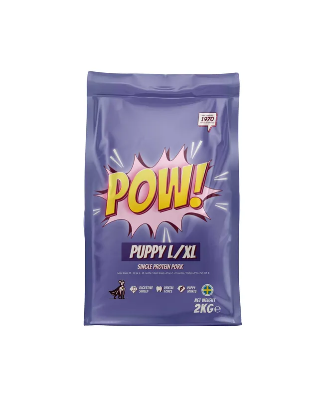 Nedsatt pris | POW! Dog Puppy L/XL Pork 2 kg