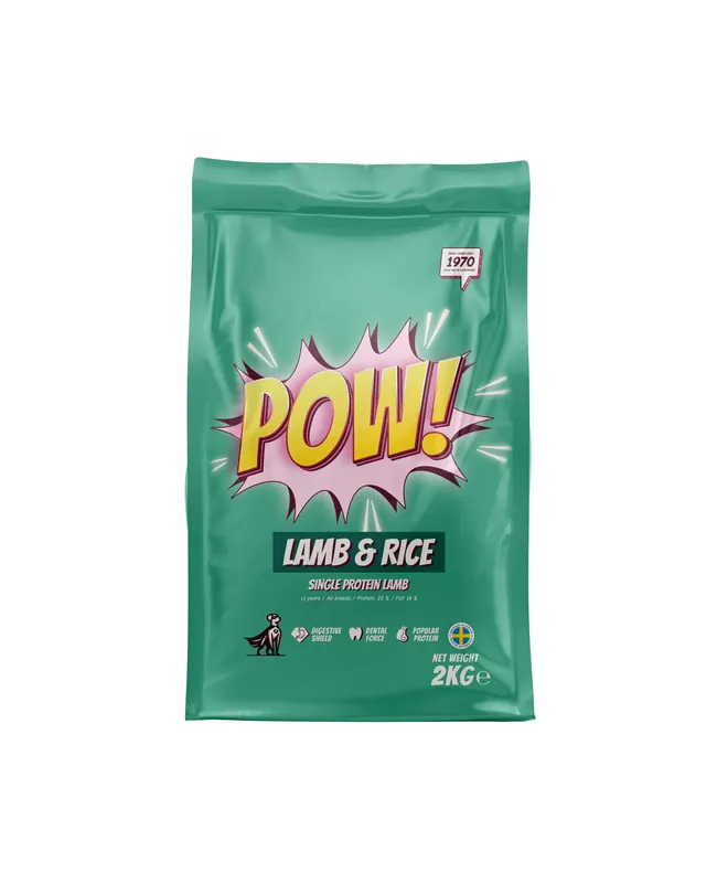 POW! Dog Adult Lamb & Rice 2 kg - Gratis retur