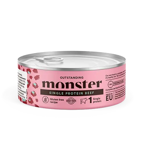 Kundfavorit | Monster Cat Adult Single Beef Burk 100g