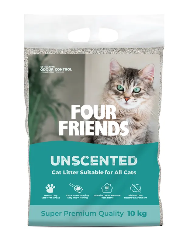 FourFriends Cat Litter Unscented 10 kg - Specialpris