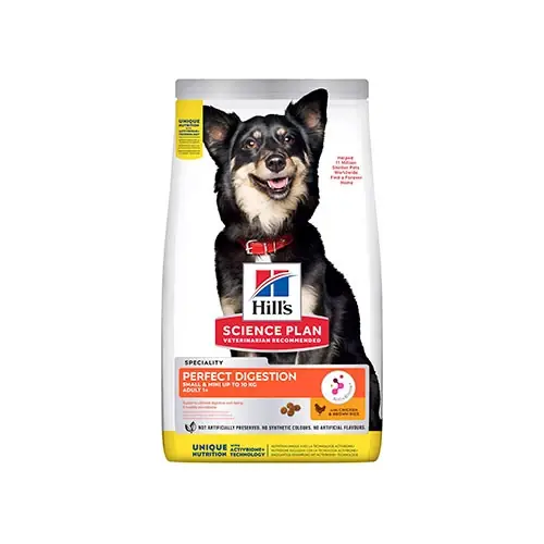 Direkt från tillverkaren | HILL‘S SCIENCE PLAN Canine Perfect Digestion Small & Mini Adult 1+ med Kyckling & Råris 6kg