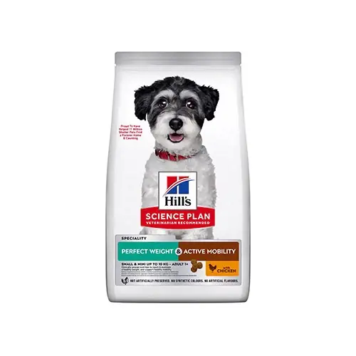 Prisnedsättning - HILL‘S SCIENCE PLAN Canine Perfect Weight & Active Mobility Small & Mini Adult med kyckling 1,5 kg