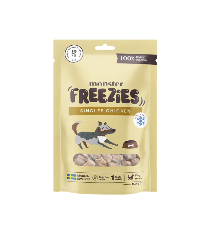Kan beställas online | Monster Dog Treats Freezies Chicken 45 g