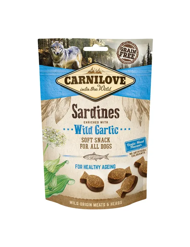 Premium - Carnilove Dog Semi Moist Snack Sardines with Garlic 200g