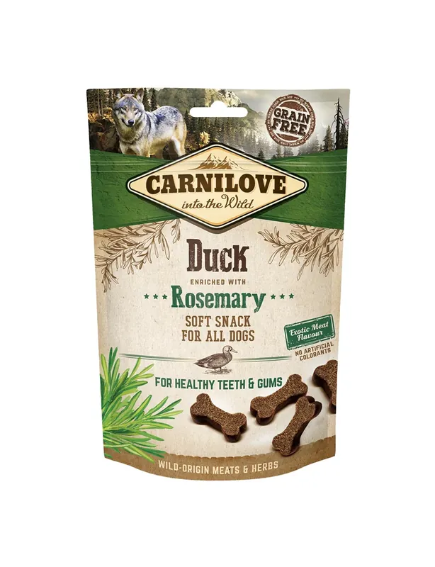 Finns i lager | Carnilove Dog Semi Moist Snack Duck with Rosemary 200 g